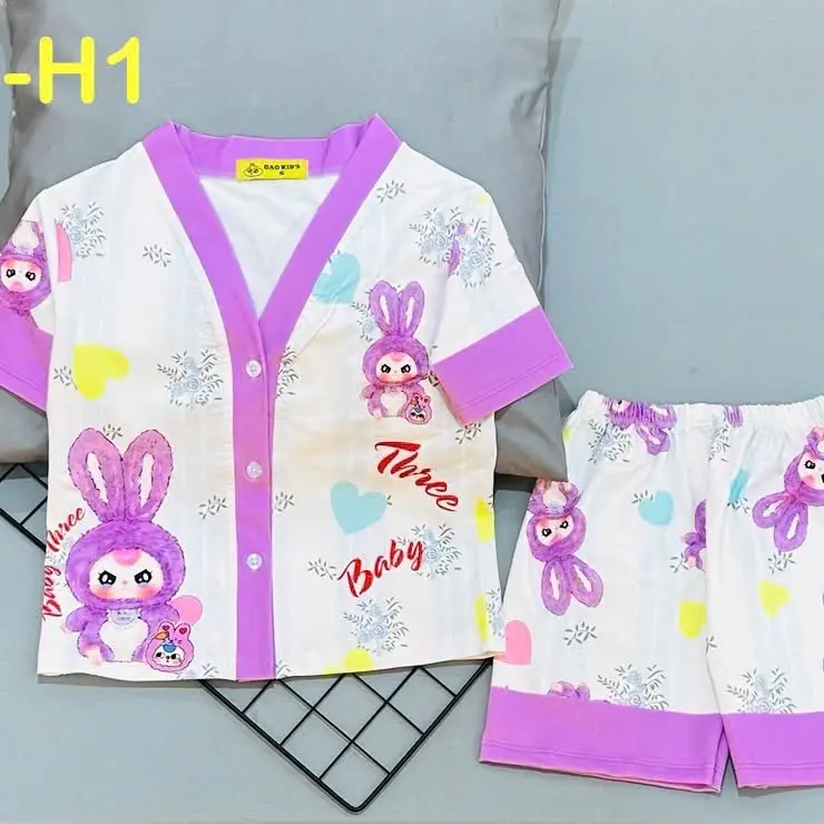 MÃ A31 MẪU PIZAMA ĐÙI CỔ CHÉO CHO    BÉ GÁI TỪ 12kg-45kg CHẤT THUN LẠNH CO GIÃN BỐN CHIỀU