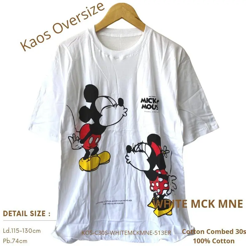 KAOS WANITA KATUN OVERSIZED KARAKTER Combed 30S TUMBLR TEE KOREA Nyaman Baju Atasan Oversize 7