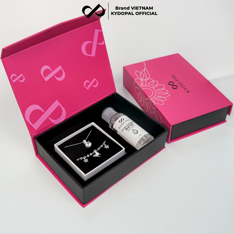 Bộ trang sức bạc KYDOPAL Lắc tay bạc dây chuyền bạc nhẫn bạc đính đá cao cấp - PAL9B2P2