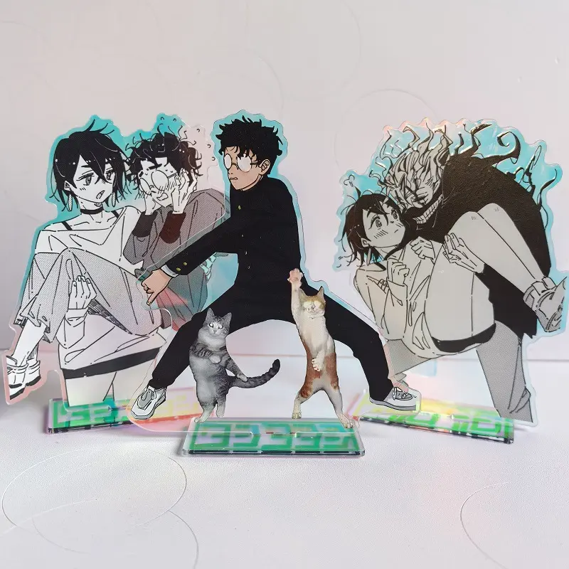 Laser Acrylic Dangdang Dan Da Dan Bold Party Peach Millet Anime Shop around Standee Wholesale