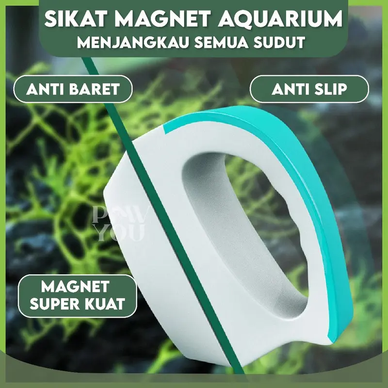 Alat Pembersih Kaca Aquarium Sikat Magnet Premium Magnetik Brush Design Kecil 0