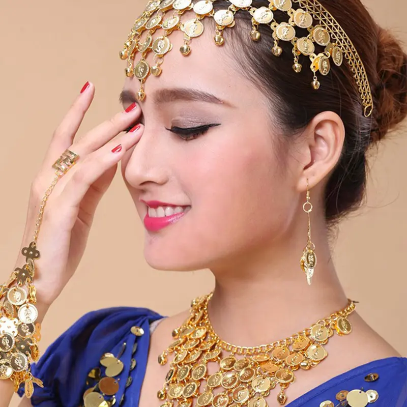 Vòng Tay Múa Bụng, Đạo Cụ Trang Sức, Vòng Cổ Trang Phục, cài tóc, Phụ Kiện Cầm Tay Vòng Tay Đồng Tiền Xu, 1 Mảnh 8