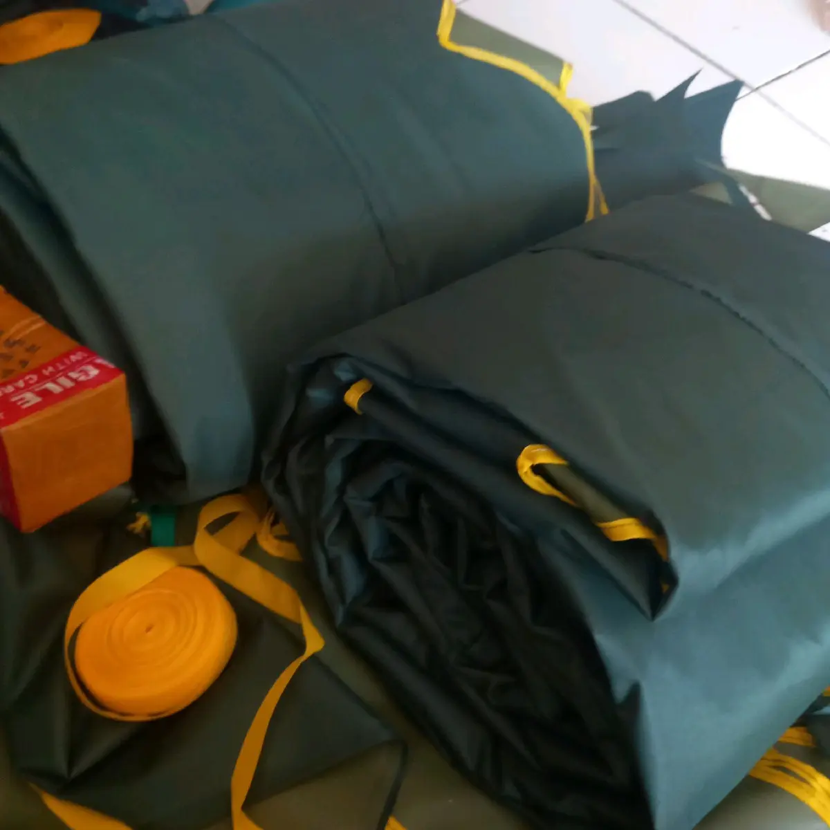 Terpal Tenda Terop ukuran 4x6 kain Tebel + rumbai bahan sesuai gambar Outdoor