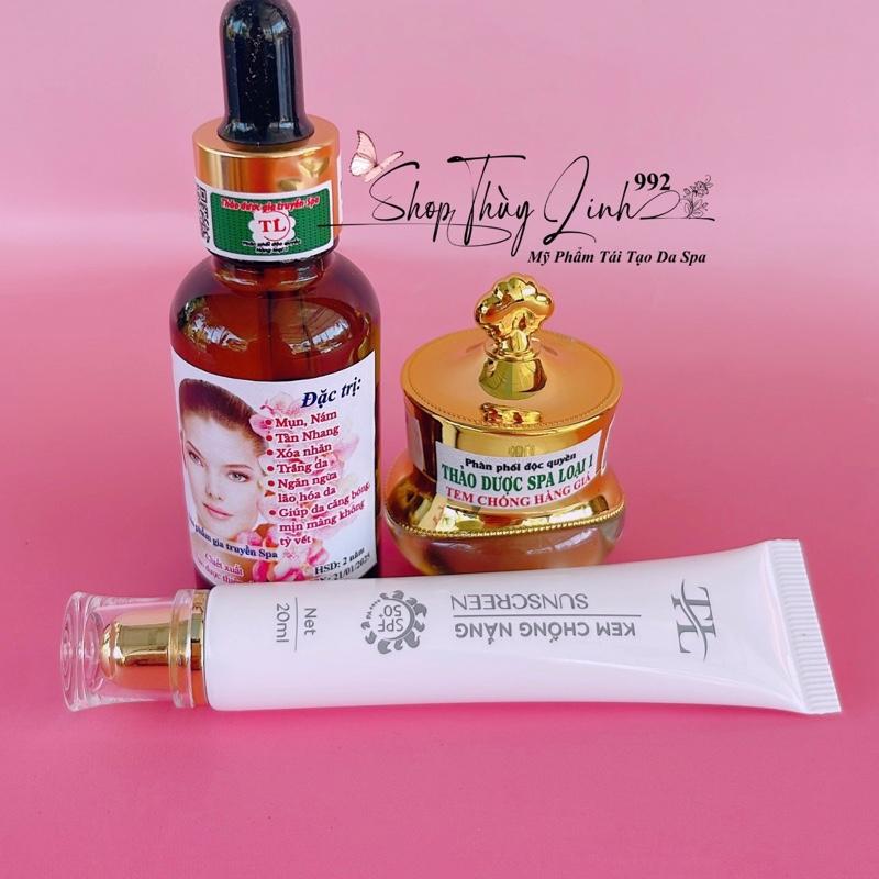 [Tem TL ]_1 Chống  nắng và 1 combo tai tạo  thảo dược thiên nhiên  kem 5g( mụn thâm nám tàn nhang ) Skincare