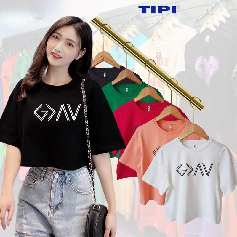  Áo phông croptop áo phông croptop form rộng chất vải 100% cotton thoáng mát thấm hút mồ hôi tốt in hình họa tiết Cổ Tròn Nữ Women Sen  Hoa Sen Thun 
