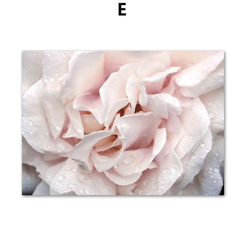 Pink Cloud Peony Flower Beach Door Street Wall Art Canvas Painting Nordic Posters And Prints Wall Pictures For Living Room Decor 6