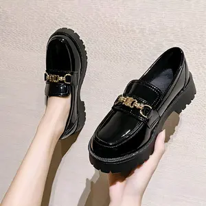 Sepatu Docmart Wanita Kerja Hitam Hak Datar Terbaru Flat shoes Fashion Premium Import 1990 Slip On Cewek Oxford Andini Kasual Musim Semi Bisa Cod Perempuan