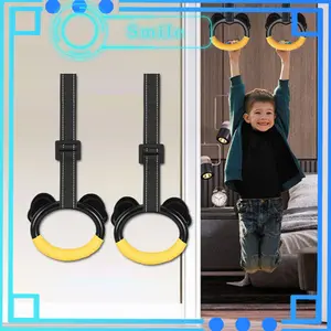 Alat Pull Up Anak Anti Slip Gym Ring Pull Up Bahan Pp, Nilon Tahan Lama Dan Berkilau Untuk Calisthenics Senam Cincin