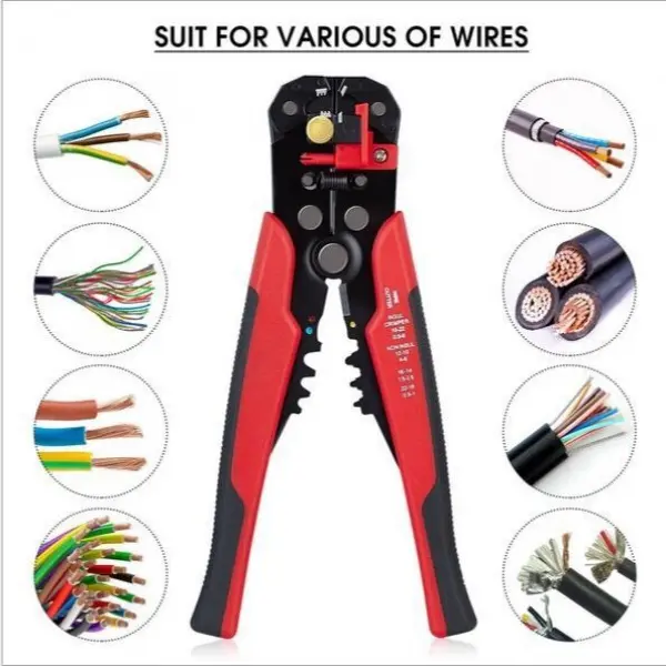 Kìm tuốt dây điện tự động cắt dây bấm cos đa năng T68 6