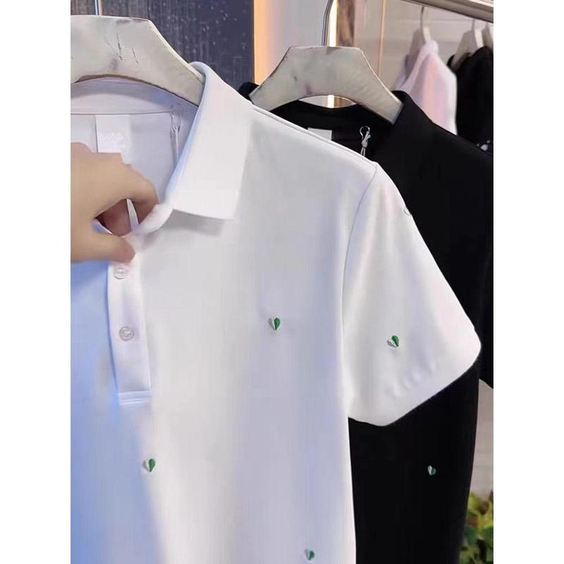 Áo Polo Thêu, Thương Hiệu Thời Trang Giá Cả Phải Chăng Và Sang Trọng, Dành Cho Nam Giới, Thích Hợp Cho Mùa Hè, Phong Cách Trẻ Trung Hợp Xu hướng Dáng Ôm, Cổ Bẻ Áo, Áo Phông ngắn Tay Áo, Thời Trang 6