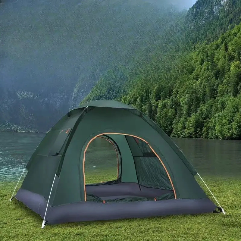 Tent Outdoor Automatic Rain-Proof Single Double Home Sun-Proof Mosquito-Proof Indoor Outdoor Tent Adult and Children Camping
