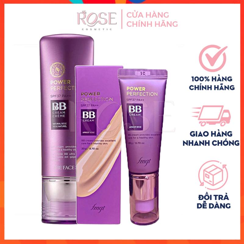 Kem Nền BB Tím The Face Shop CHÍNH HÃNG Cho Mọi Loại Da TFS Power Perfection Che Phủ Hoàn Toàn BB Cream SPF37 PA++