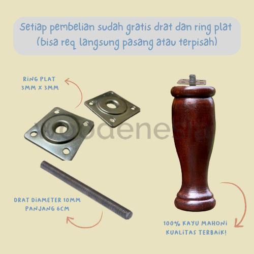 WOODENESIA Kaki kursi sofa kayu mahoni springbed dipan bahan bufet 3