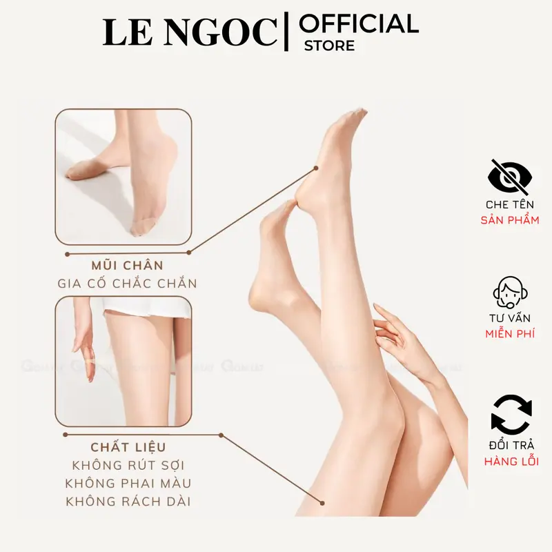Quần Tất Quả Dứa Siêu Dai Giúp Che Khuyết Điểm Chân Mềm Mịn Cho Nữ Lê Ngọc 200 Women Kem 0