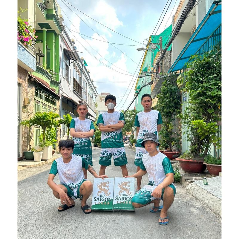 Bộ Quần Áo Thể Thao Nam Nhiều Màu Thời Trang Thiết Kế Thun Lạnh Cao Cấp BIA SAIGON XANH CHP K0 3