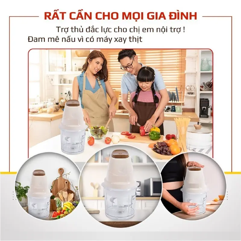 Máy Xay Đa Năng SOKANY Công Suất 250W - Máy Xay Thịt Cá, Nước Đá, Xay Rau Củ 4