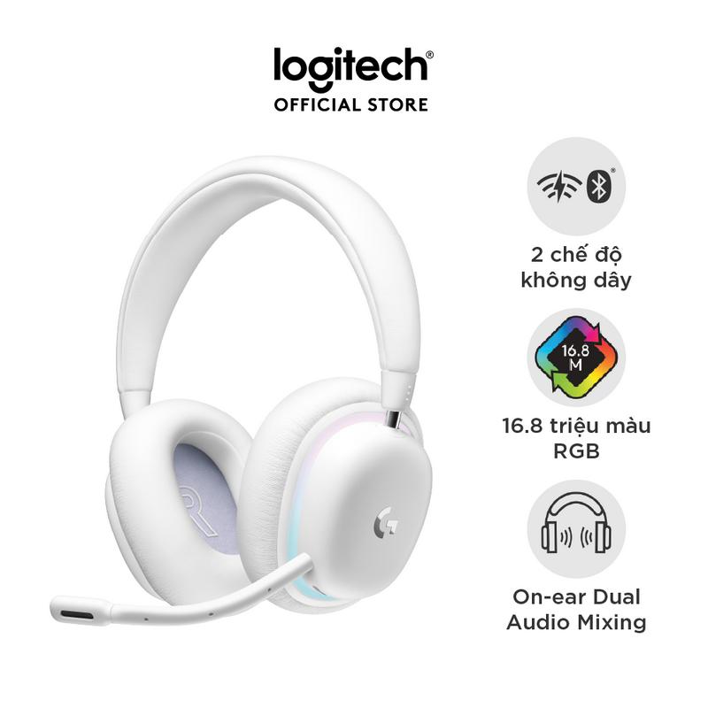 Tai nghe gaming không dây Logitech G735 Aurora - Bluetooth & Lightspeed, RGB, PC, Mac, sạc USB-C Nhét Tai Nghe Nhạc