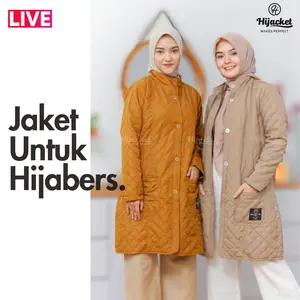 HIJACKET - Jaket Hijaber Belva | Jaket Wanita Panjang | outerwear Jaket Umroh | Jaket Parka Muslimah outer