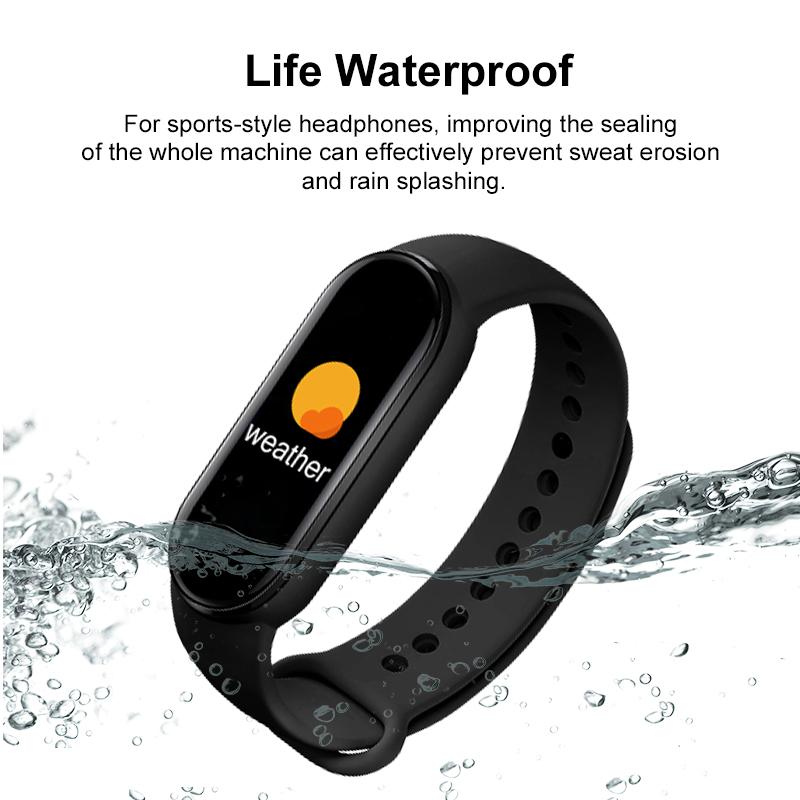 M6 Smart Bracelet Multi-Function Heart Rate Blood Pressure Monitor Step Music Sleep Monitoring M6 Smart Fitness Sports Watch - Image 3
