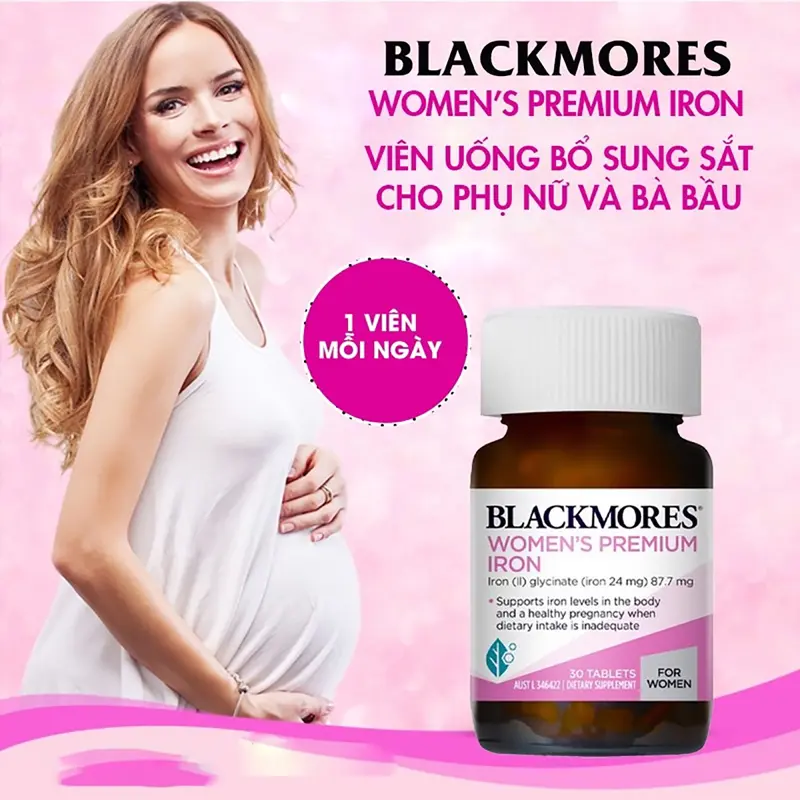 Mid Pharma | Viên uống bổ sung sắt Blackmores cho bà bầu của Úc Blackmores Iron 30 viên 2