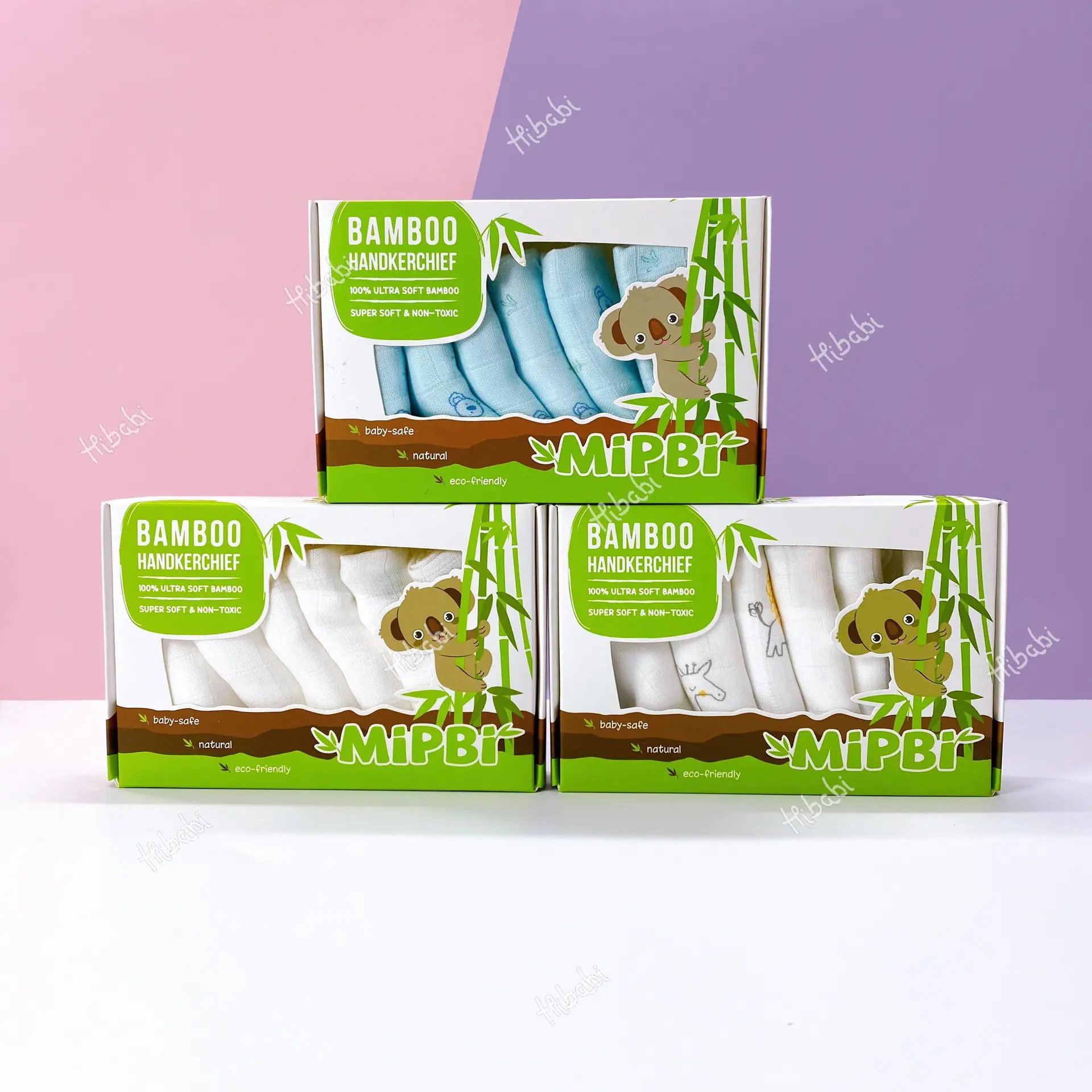 [XẢ KHO]-Khăn Sữa Mipbi Cao Cấp 3 Lớp 100% Sợi Tre Siêu Mềm Cho Bé Sơ Sinh
