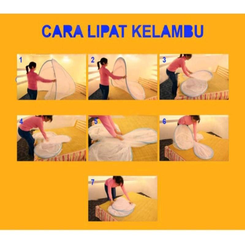 KELAMBU LIPAT KELAMBU TIDUR KELAMBU TEMPAT TIDUR 150X200 180X200 200X200 CM Kelambu pengantin Selambu lipat jumbo anti nyamuk Ritsleting Pencegahan Serangga Berpori Hijau Biru 2