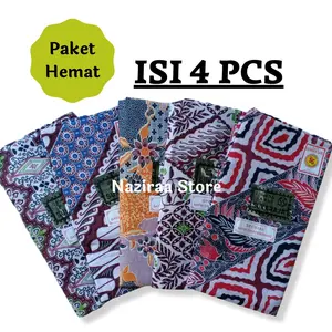 4 Pcs Kain Panjang Batik Samping Kebat Katun Tapih Jarik Melahirkan Cap Sukaraja Kebaya Putih