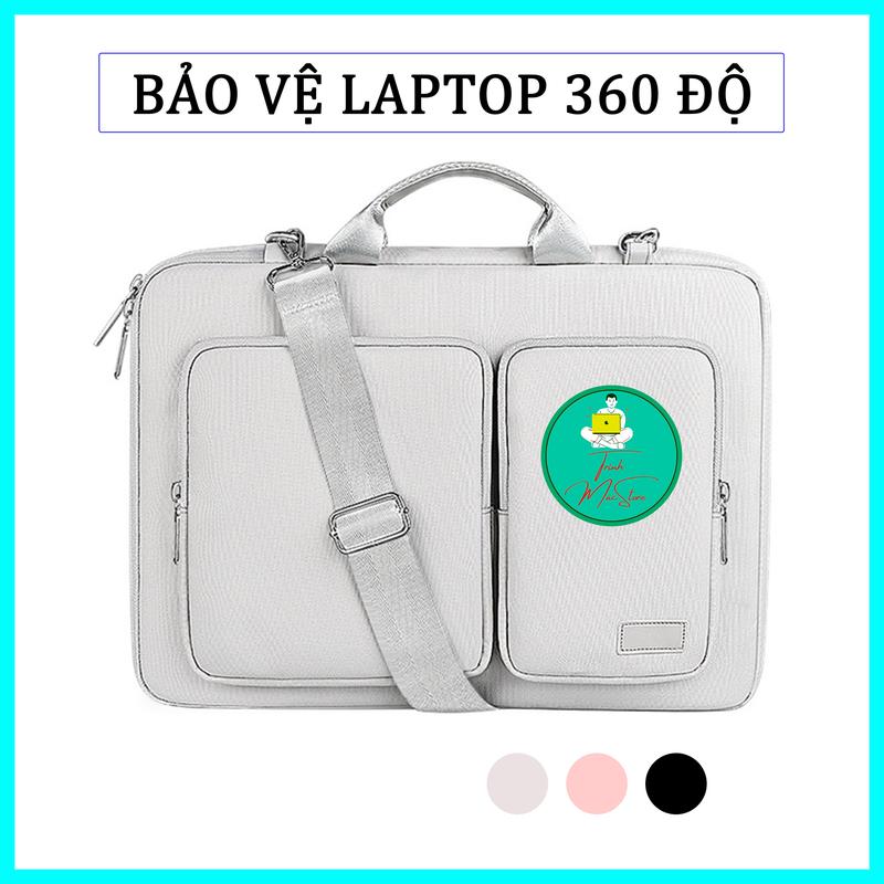 Túi Đựng Laptop Chống Sốc 360 Độ,  Cặp Đựng Laptop 13inch - 16inch Có Dây Đeo Vai, Túi Chống Sốc Laptop Polyester Cao Cấp Kèm 2 Ngăn Kéo Phụ Kiện