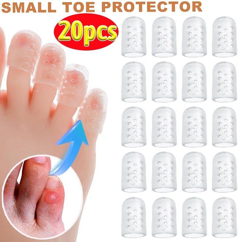 Colored Toe Protector 20Pcs Silicone Toe Caps Anti-Friction Breathable Sleeve Toe Protector ...