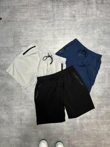 Men's Solid Color Quick Drying Beach Shorts, Casual Comfy Breathable Shorts for Summer, Men's Bottoms for Outdoor Wear