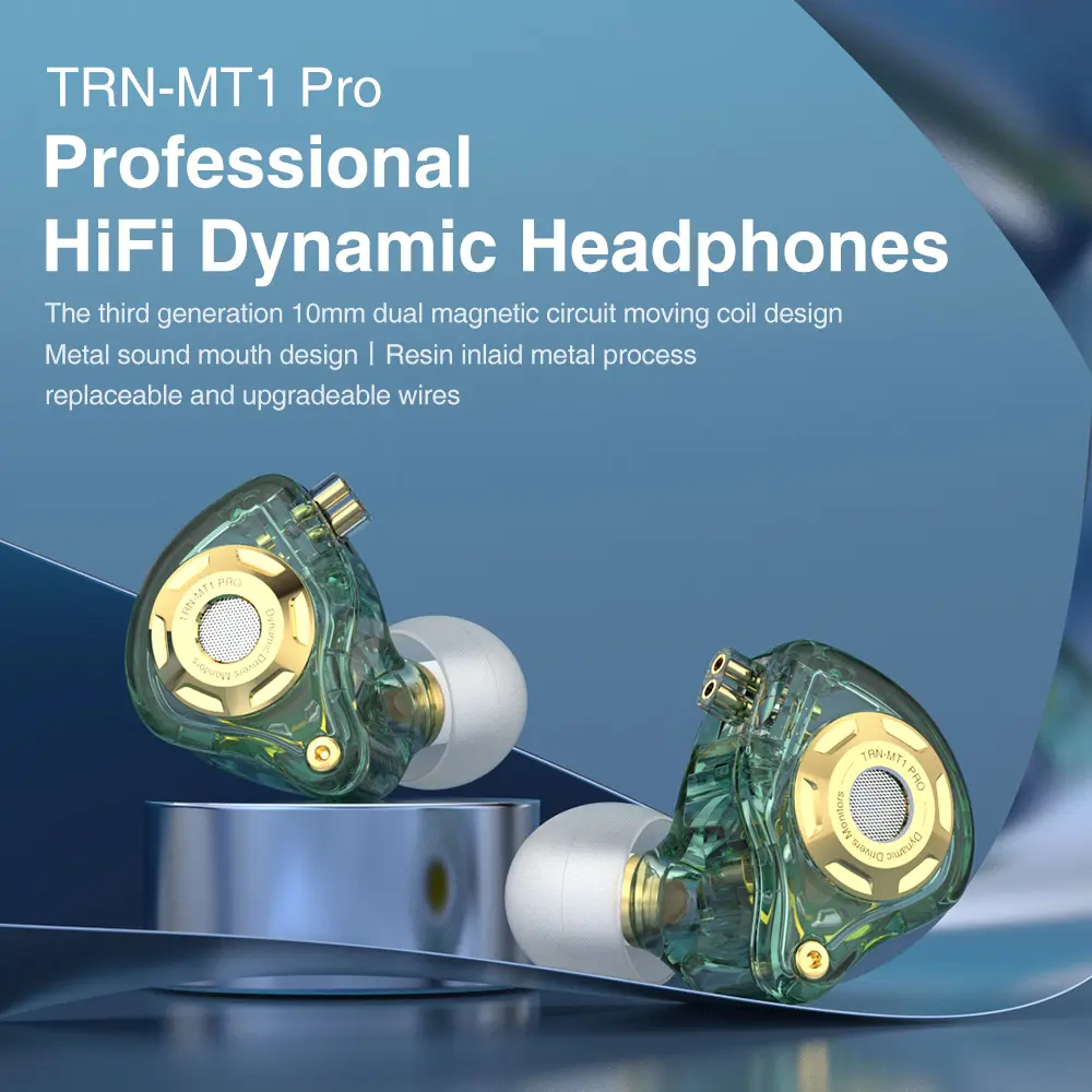 TRN MT1 PRO HiFI 1 DD - Dynamic Drive In-ear Earphone Bass Sport WITH MIC