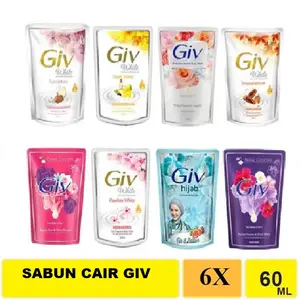6 PCS SABUN CAIR GIV 60ML Sabun Mandi Murah (PAKET 6PCS)
