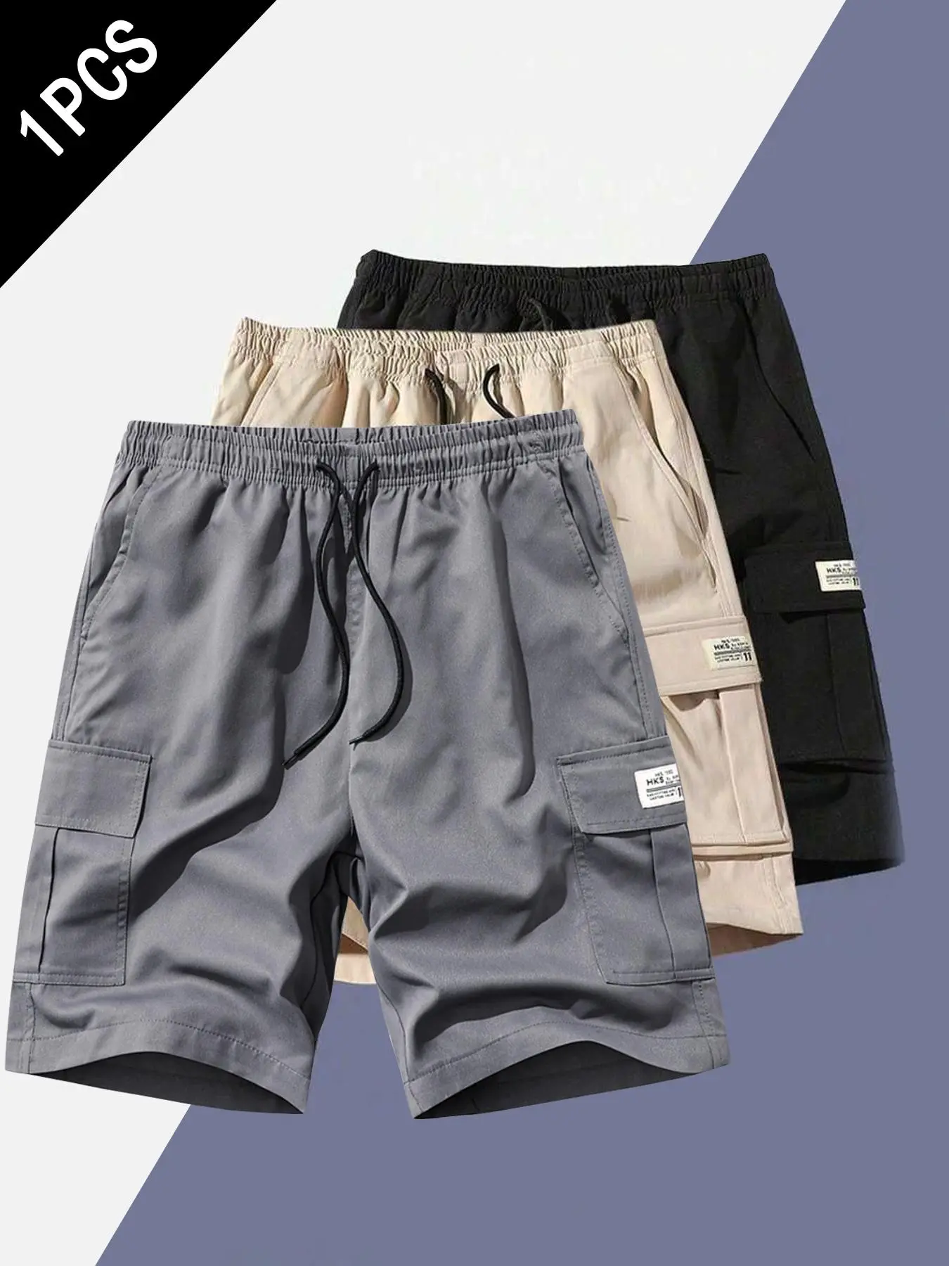 Men's Solid Color Flap Pocket Cargo Shorts, Regular Fit Casual Fashion Comfy Shorts for Summer, Men's Bottoms for Daily Wear