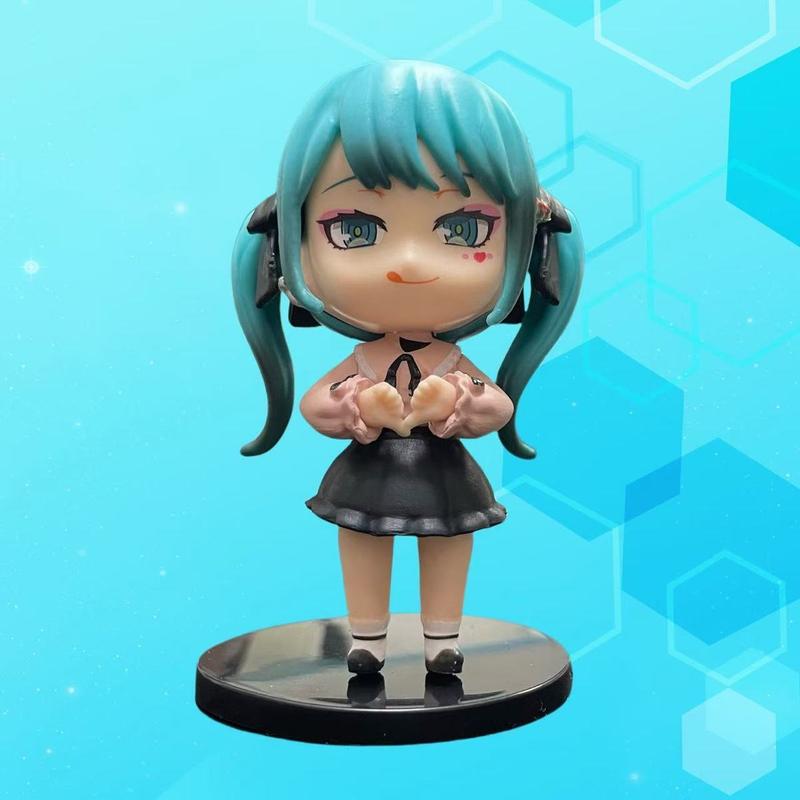 Product Introduction of Mô Hình Nhân Vật Hatsune Tương Lai, Hàng Mới Về, 6 Mũ Nhỏ Quà Tặng Hàng Hóa Anime, Bộ Dụng Cụ Nhà Để Xe Ô Tô, Đồ Trang Trí Mô Hình, Bộ Sưu Tập 1417 Người 20