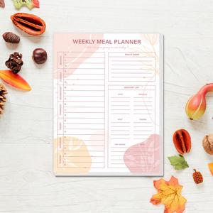 Weekly Meal Planner, 1 Count Refrigerator Tearable Magnetic Weekly Grocery List Planner, Fridge Magnet for Kitchen
