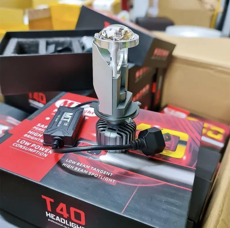 GIÁ LẺ 1 BÓNG [RBHL2006] Đèn Pha T40 60W BẢN NÂNG CẤP, Led Bi Cầu Mini Chân H4, 12-24 Vol Lắp Ô Tô& Xe Máy Cao Cấp #Phụ Tùng#T40#LEDT40#RB