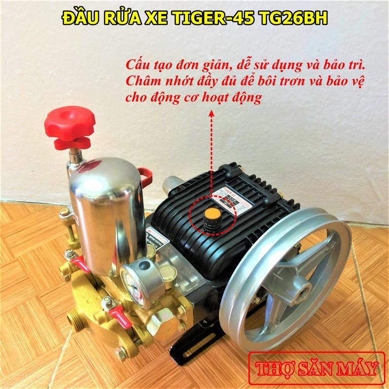 Product Introduction of ĐẦU RỬA XE CAO ÁP THÁI LAN 1HP TIGER 45 TG26BH - MÁY RỬA XE ĐẦU RỜI - BẢO HÀNH 6 THÁNG 9