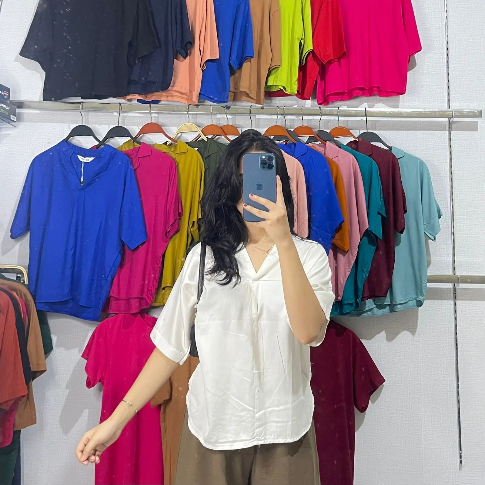 KEMEJA PENDEK WANITA TERBARU KRAH SANGHAI Baju Atasan Casual