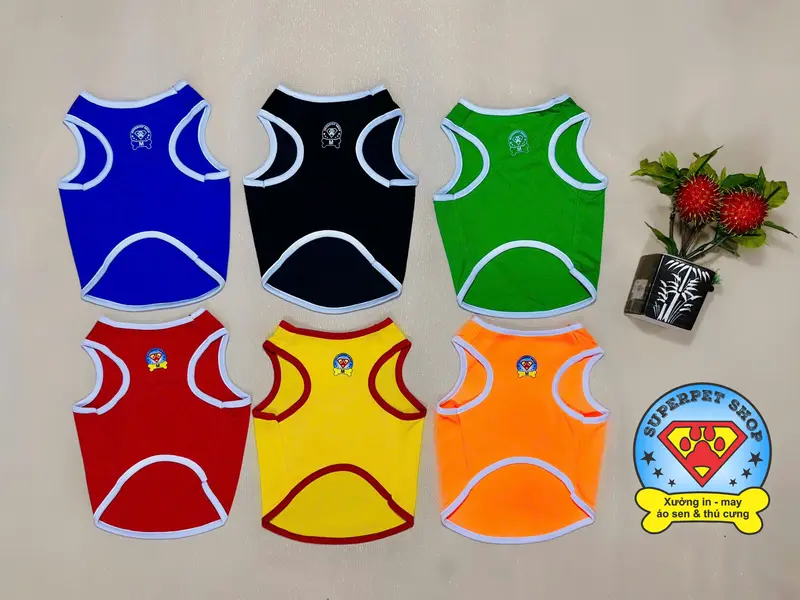 ÁO THÚ CƯNG LO GO NƯỚC NGỌT KHÔNG TAY ĐỦ MÀU 8