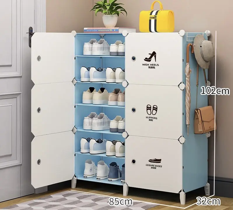 Kệ giày nhựa lắp ghép 12 ngăn dễ dàng vận chuyển - Dài 85, Rộng 32, Cao 96cm 0