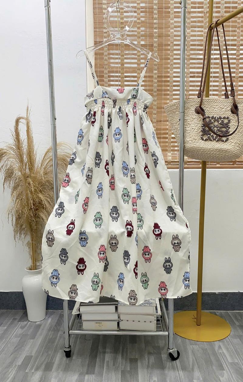 Product Introduction of Đầm nữ hai dây hoạt hình dễ thương chất xốp form rộng 40_65kg (dây áo có tăng đơ chỉnh dây) 11