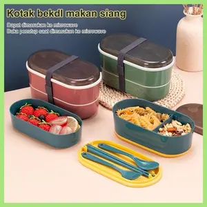 LUNCH BOX 2 LAPIS / Kotak Bekal Makan Sekat / Lunch Box 2 Lapis Sekat / Kotak Makan Siang Tingkat