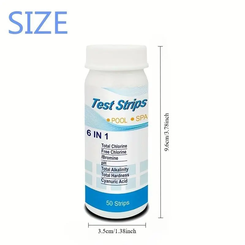 Swimming Pool Test Strips, 2 Bottles/100pcs Spa Test Strips, Swimming Pool Test Kit, Classroom Teaching Display Supplies 1