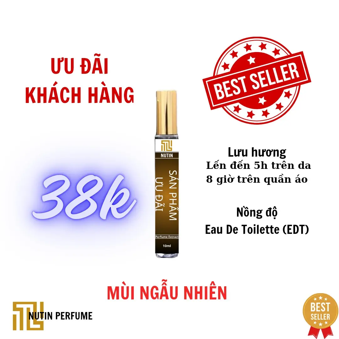 [Trợ giá 18k] Nước hoa Nam và nữ 30ml nồng độ Toilettel  Lưu hương đến 7h - Đi chơi tiệc thả ga mà không lo hết mùi - Cam kết lưu hương lâu - Đổi khi không hợp mùi và lưu hương kém Cosmetic Xịt Thơm Nữ
