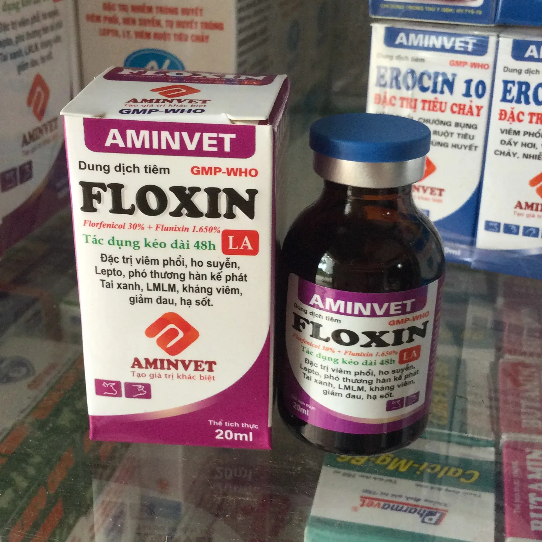 Floxin lọ 20ml viêm phổi, hen sốt, nhiễm khuẩn trên gà, vịt, lợn