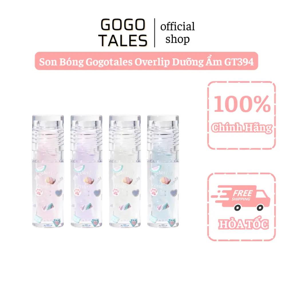 GOGO TALES Son Bóng Gogotales Môi Căng Mọng Overlip Dưỡng Ẩm Marshmallow Soft Lip Oil GT394 - GOGOTALESOFFICIAL