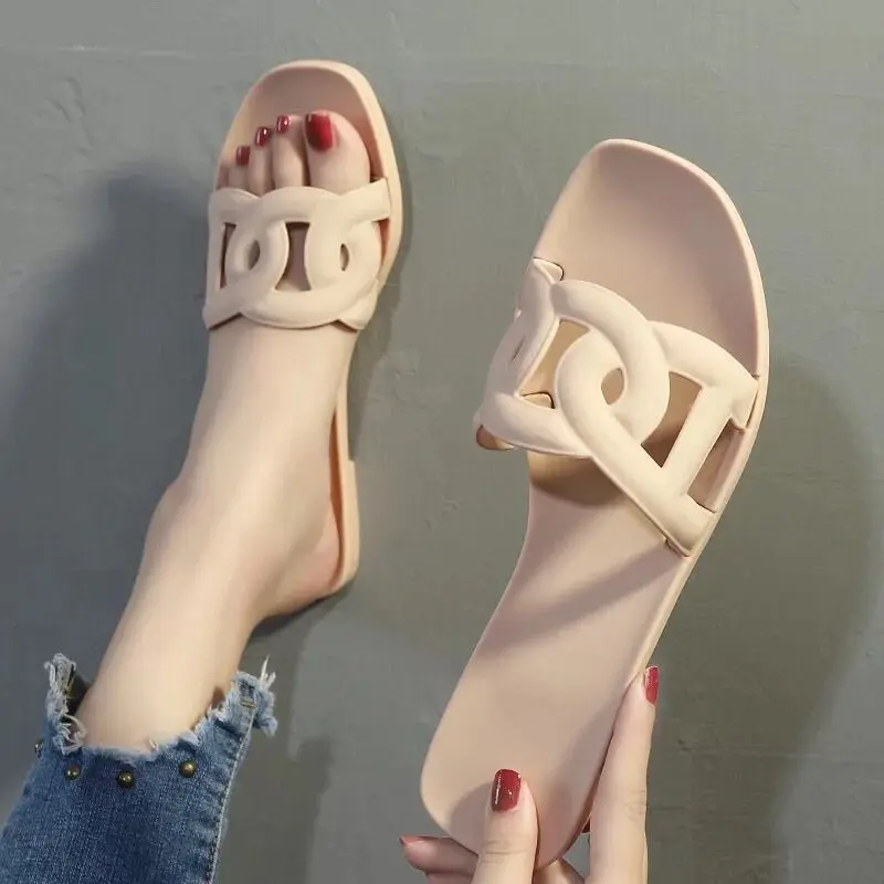 Dép Lê, Mùa Hè, Phong Cách Hàn Quốc, Thường Ngày, Không Trơn Trượt, Dễ Phối Đồ, Thời Trang, Giày Nữ Thời Trang, Đế Bằng, Phong Cách Người Nổi Tiếng Trên Internet, Thích Hợp Sử Dụng Ngoài Trời Và Trong Nhà, Hàng Mới Về, Bán Chạy Tại Cửa Hàng, Một Từ 1