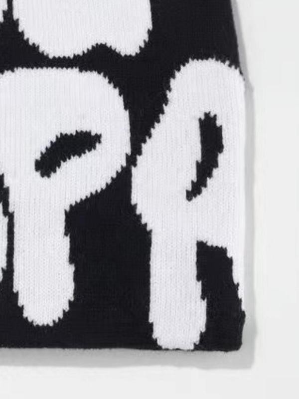 Unisex Street Trend Letter Print Beanie Hat, Trendy Soft Warm Beanie Cap, Fashionable Beanie Hat for Fall & Winter for Men & Women 3
