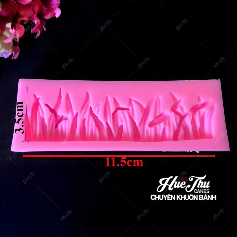 Khuôn silicon Bụi Cỏ đổ tạo hình cho bánh rau câu 3D, 4D 3