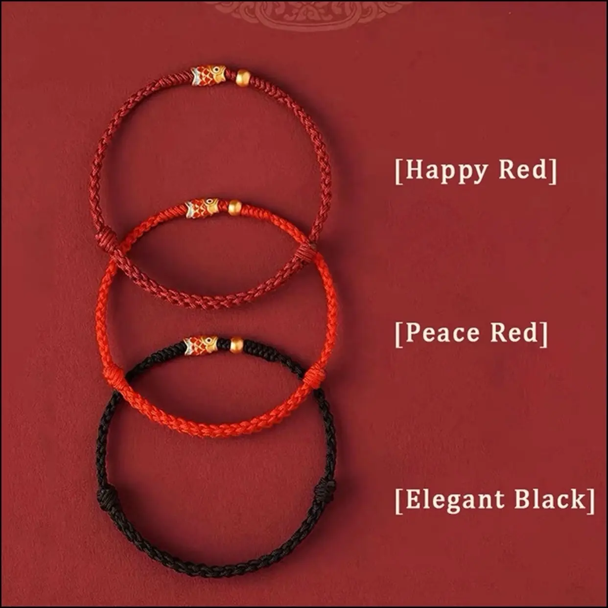 Vòng Tay Chỉ Đỏ Cá Koi May Mắn Bình An Handmade